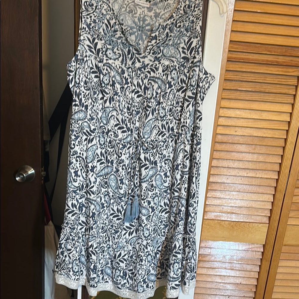 Lucky Brand Blue and White Floral Mini Dress